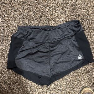 Reebok Charcoal and Black Performance Shorts